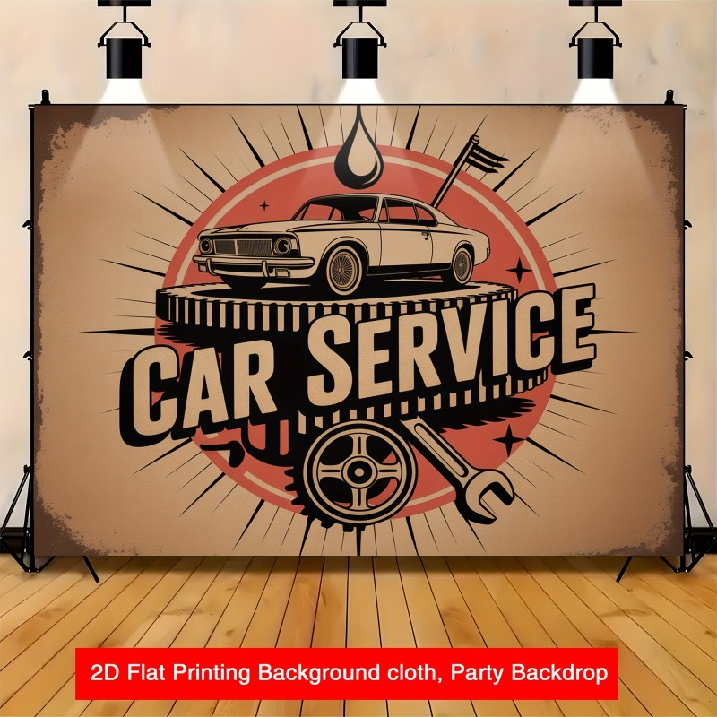 Büyük retro araba servis afişi - Heavy Equipment Mechanic incelemesi ve fiyatı